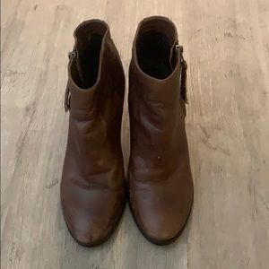 Allsaints brown leather booties